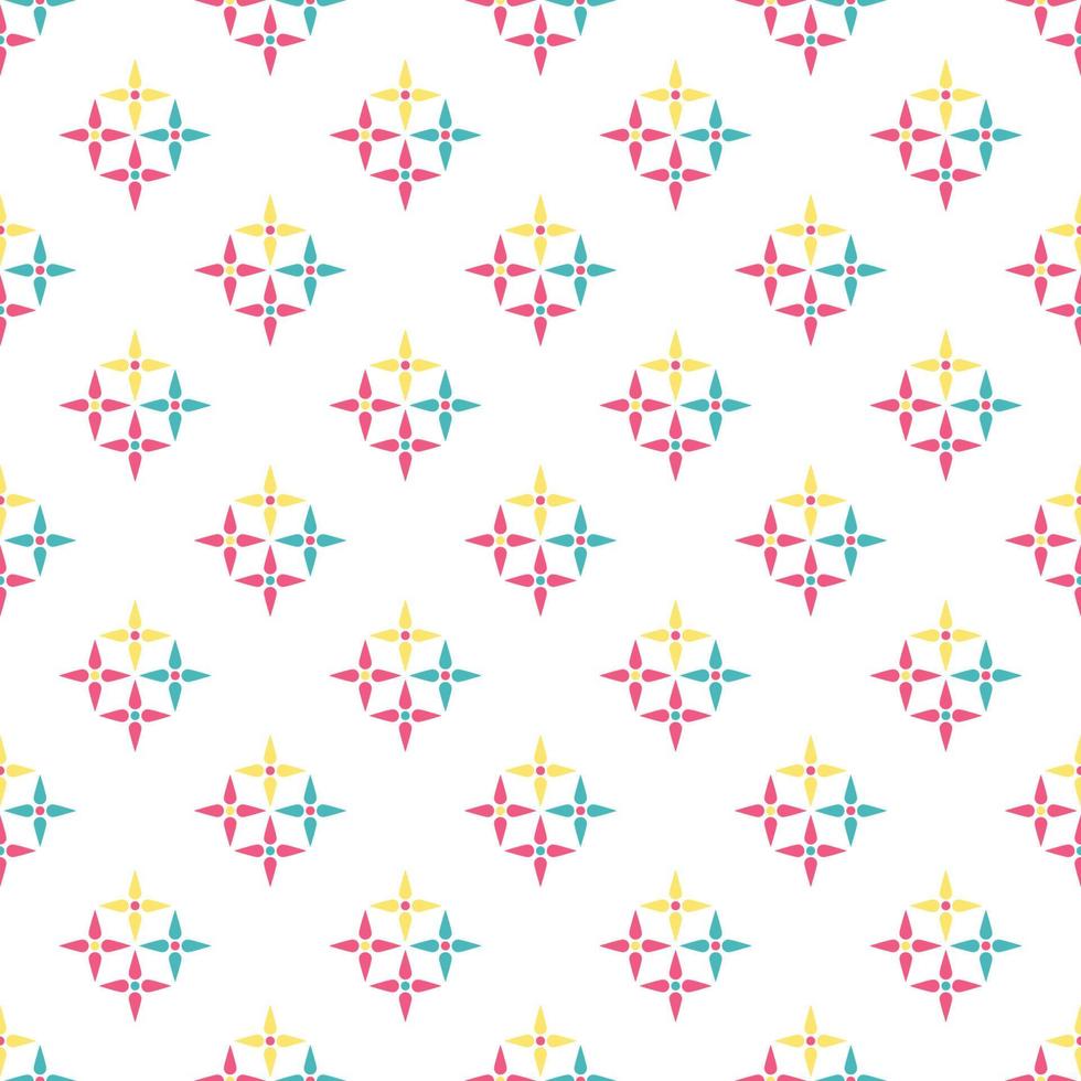 Abstract flower seamless pattern vector