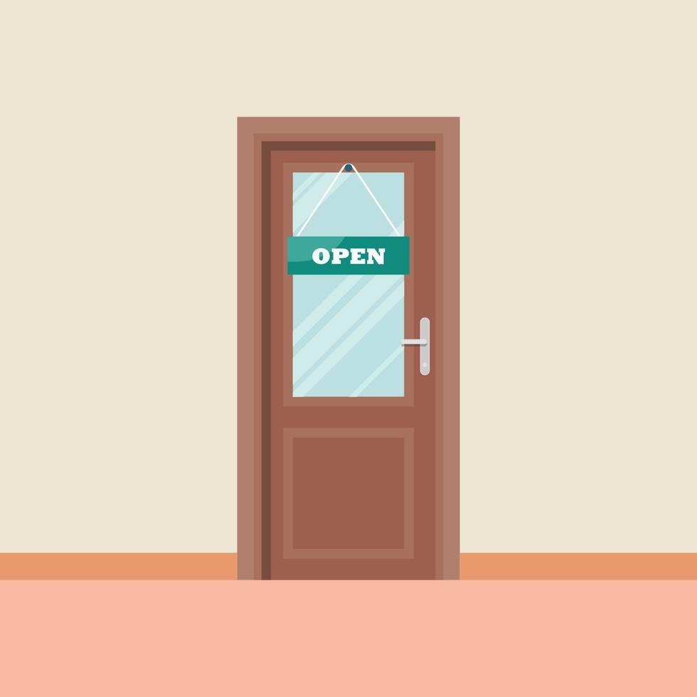 Door icon in flat style vector