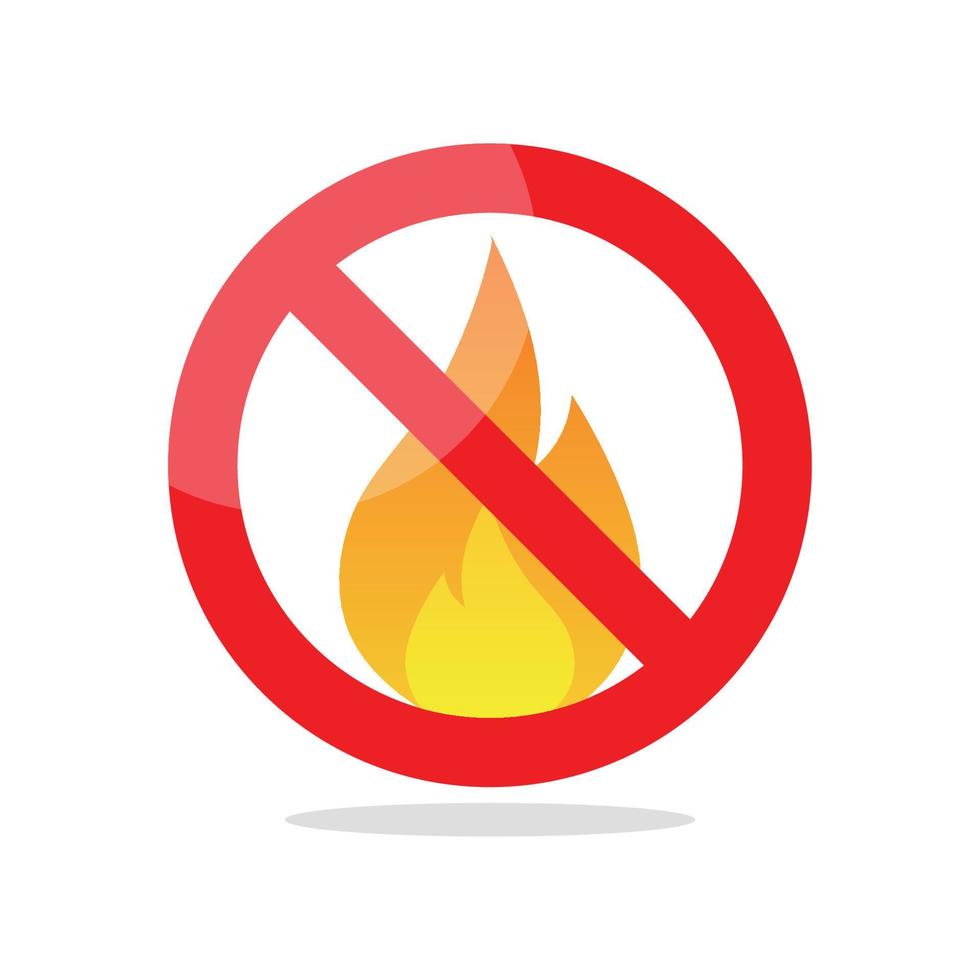 No fire vector sign