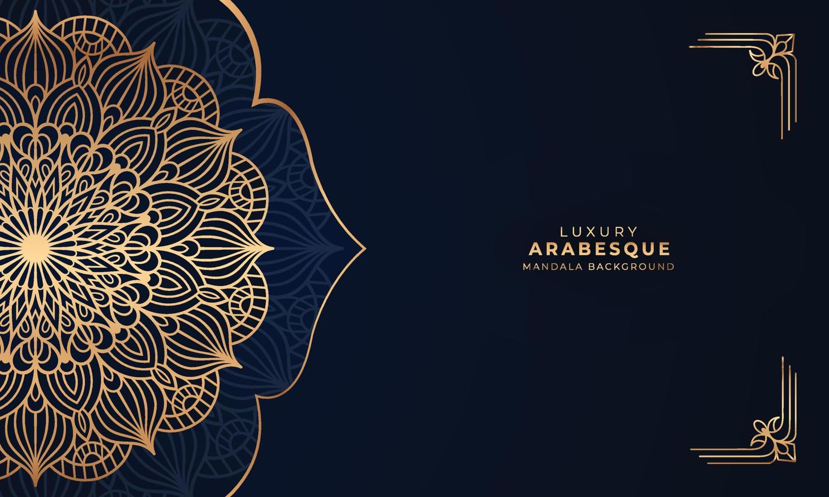 Luxury mandala background with golden arabesque pattern, decorative ornamental mandala for invitation card, book cover, poster, print vector