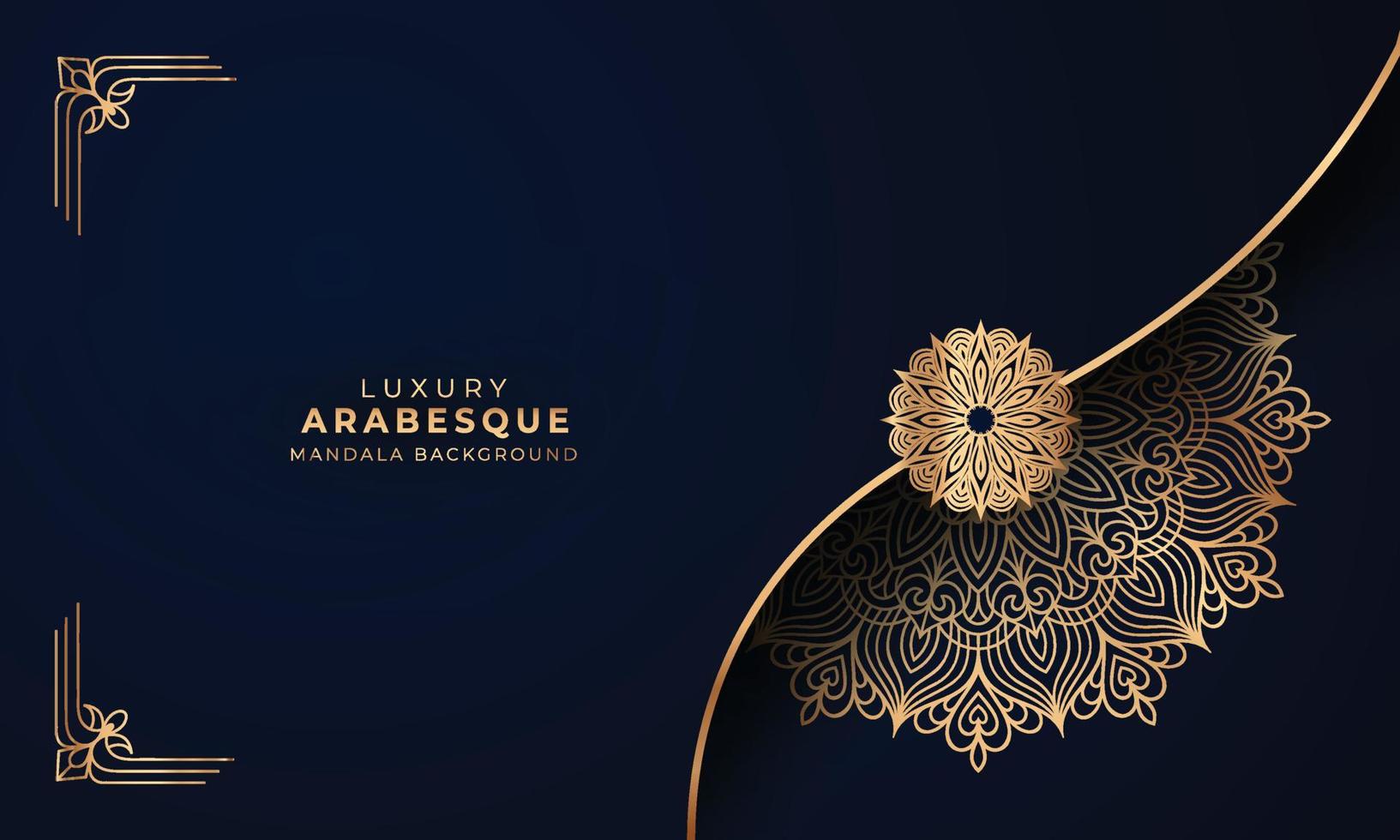 Luxury mandala background with golden arabesque pattern, decorative ornamental mandala for invitation card, book cover, poster, print vector