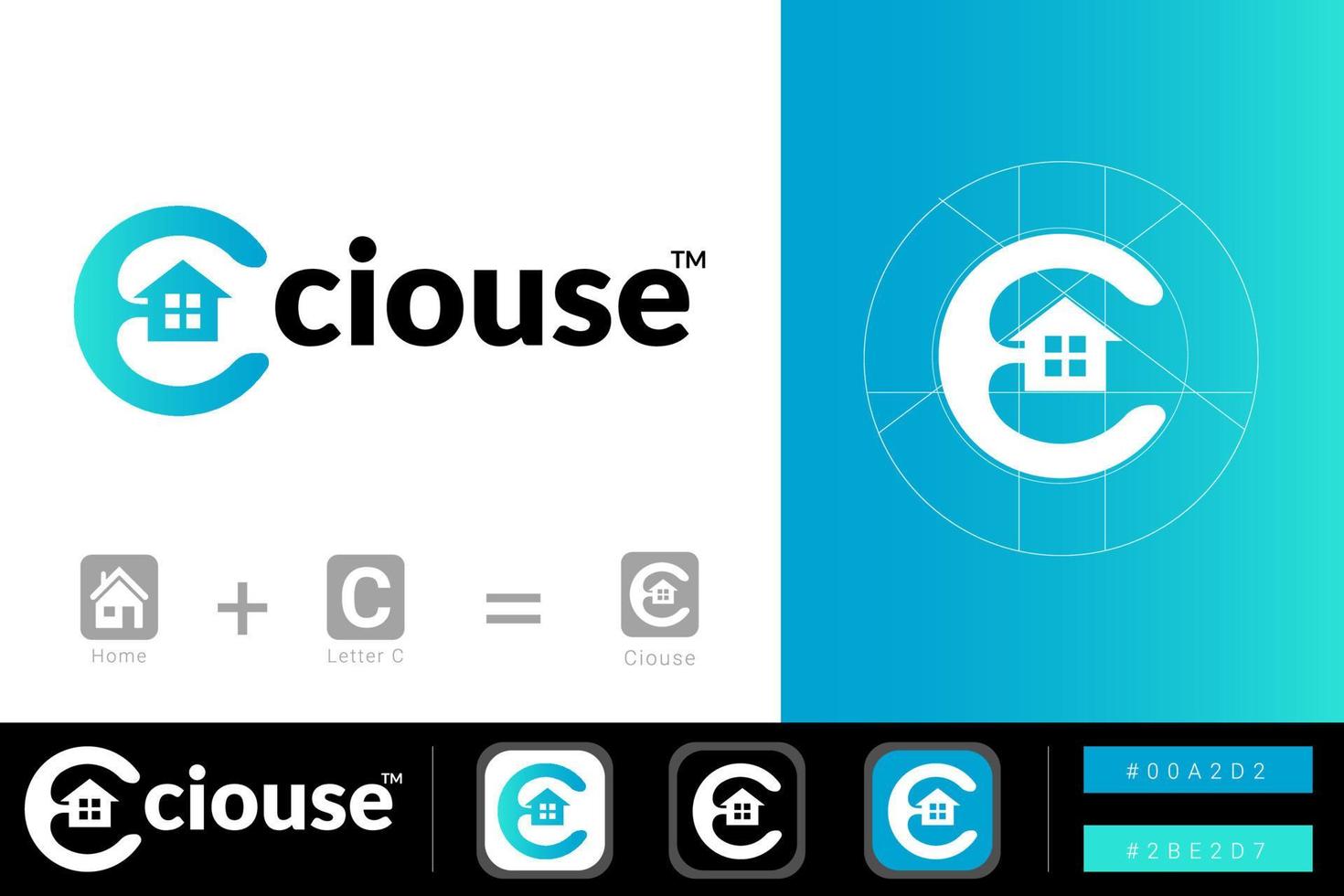 C Letter - Real Estate and Architecture Branding Identity logo templates vector