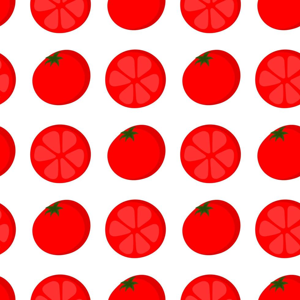 tomato illustration seamless pattern vector