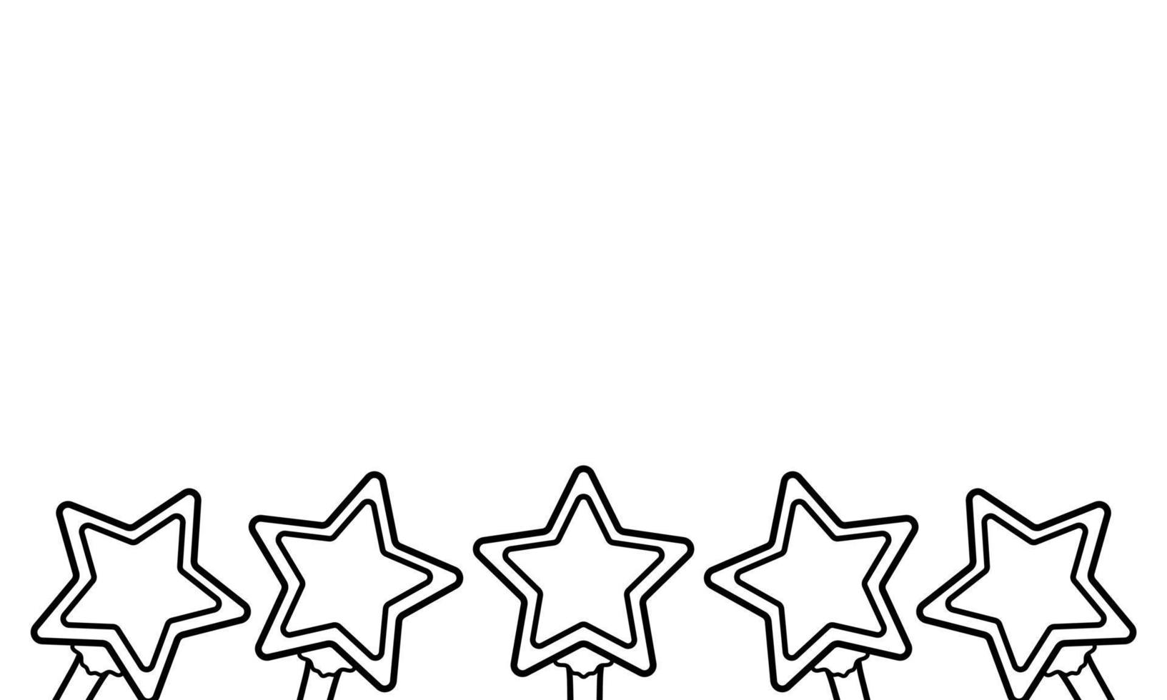 star shaped lollipop hand drawn background vector