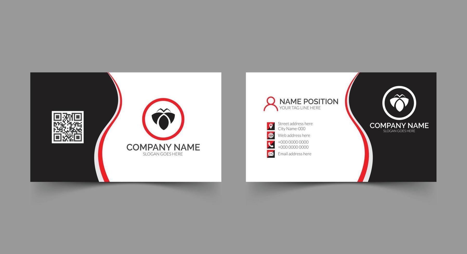 Stylish modern business card template design vector