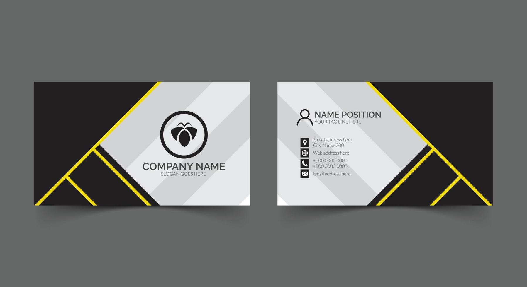 Stylish modern business card template design vector