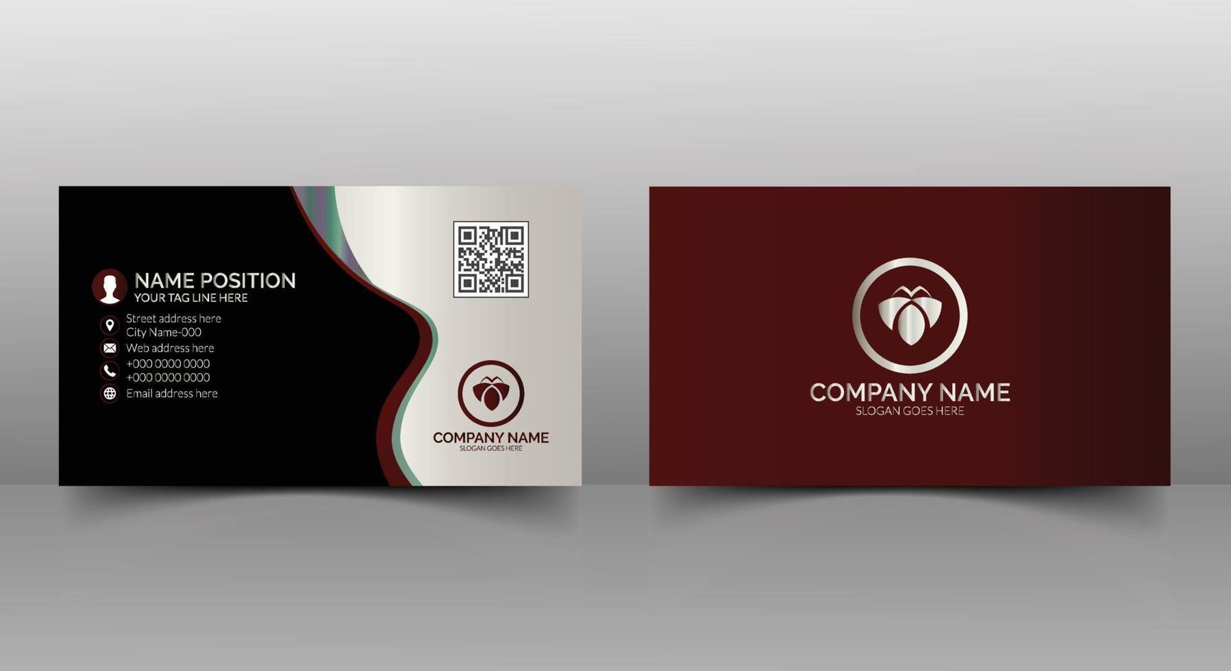 Modern  professional business card template design vector