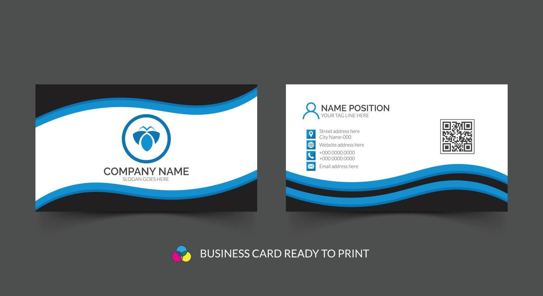 Vector modern corporate business card template design