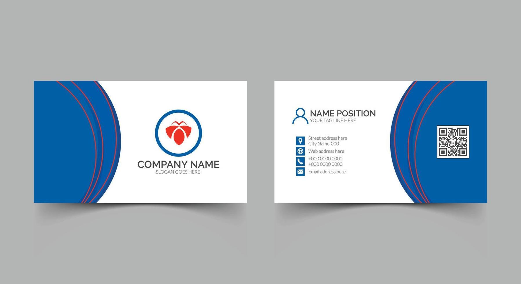 Stylish modern business card template design vector