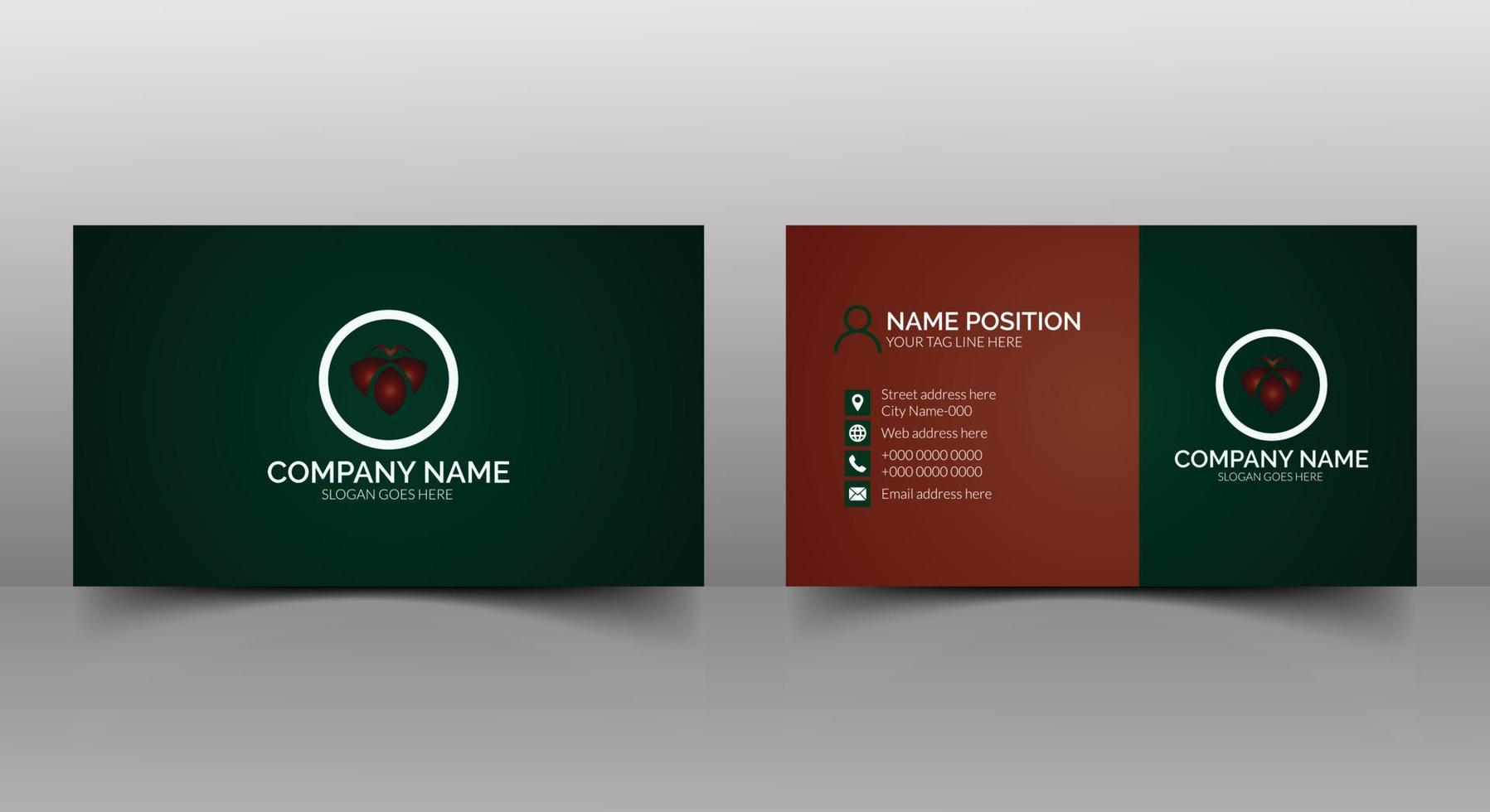 New stylish business card template design vector