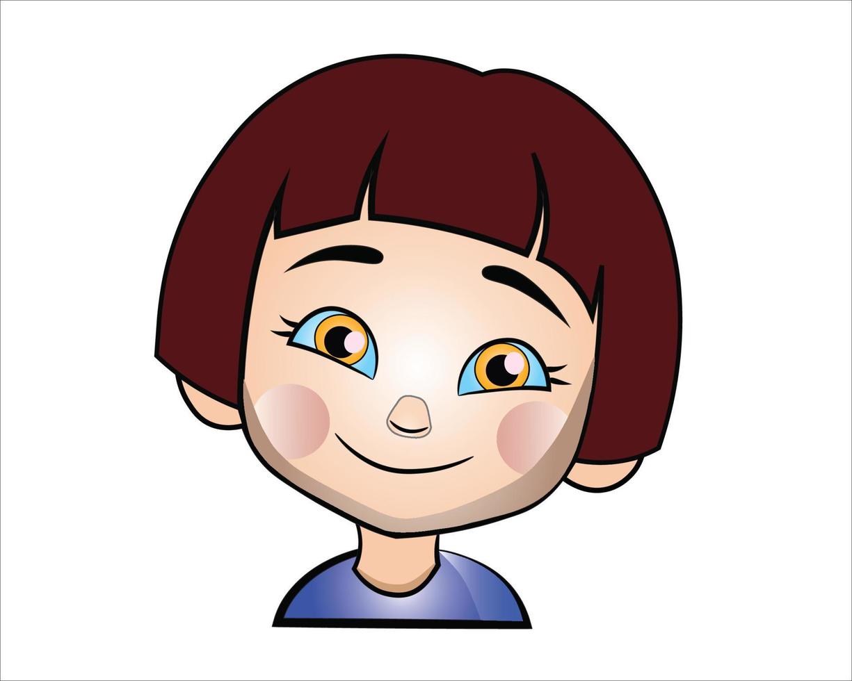 Cute girl wait for you vector