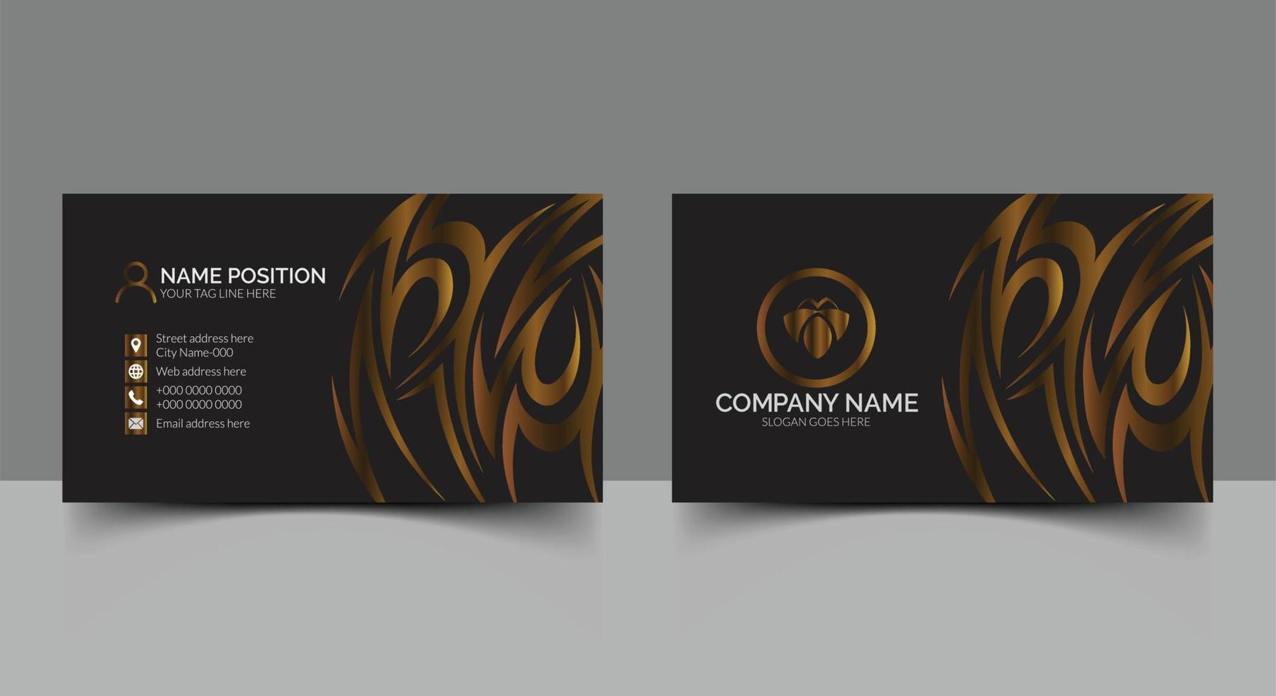 Stylish business card template design  vector