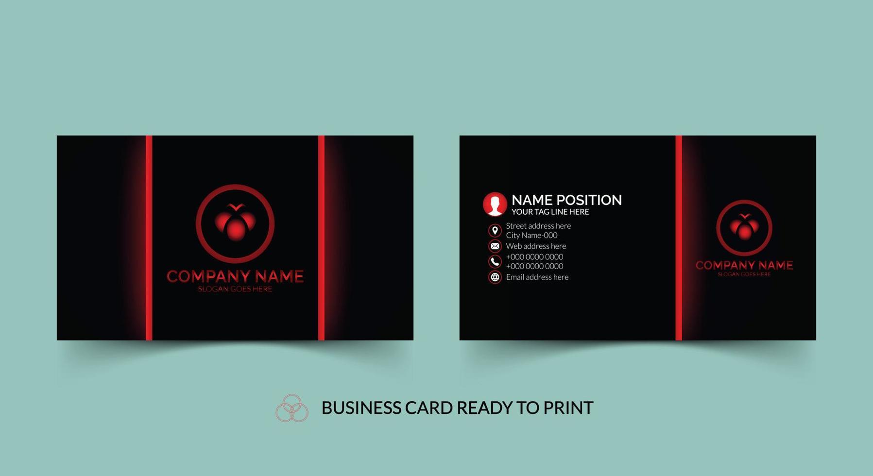 New stylish corporate business card template design vector