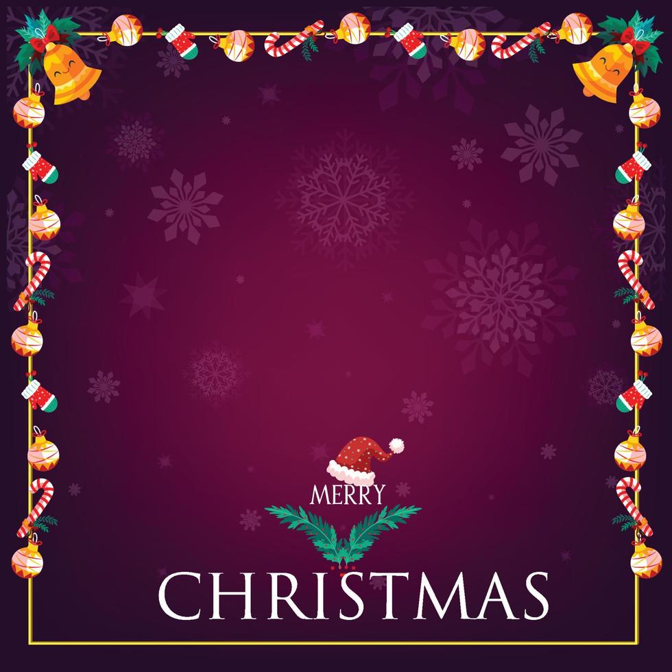 Christmas and New Year background in pink color vector illustration