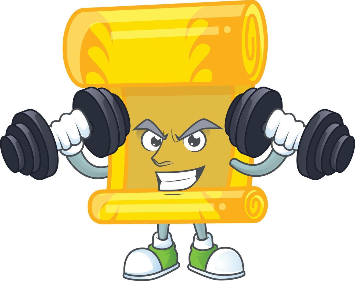 Chinese gold scroll cartoon character style vector