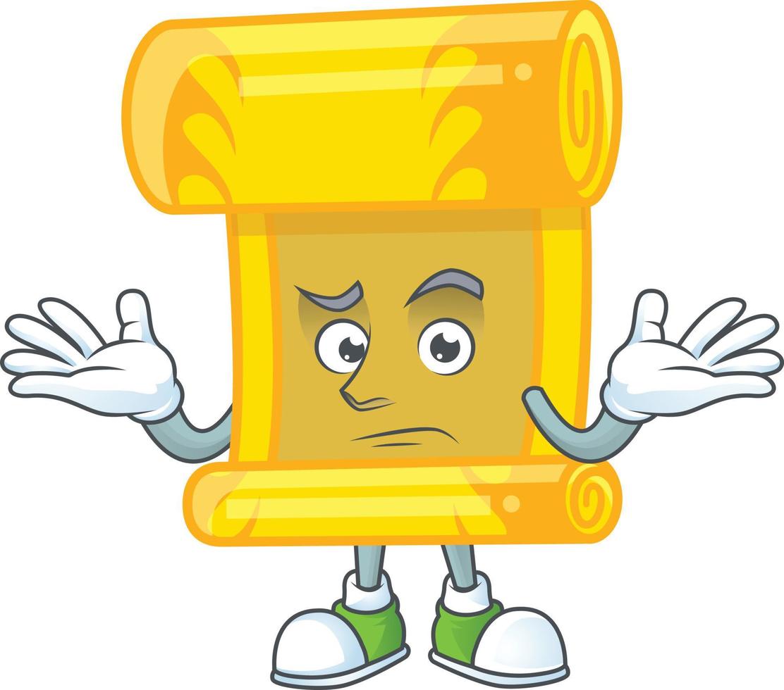 Chinese gold scroll cartoon character style vector