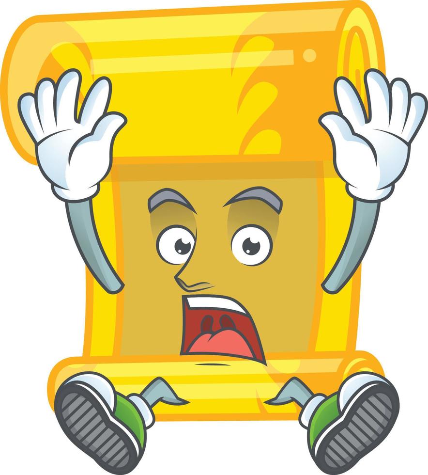 Chinese gold scroll cartoon character style vector