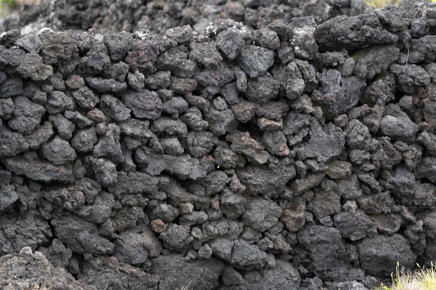 Pico island lava fields rocks photo