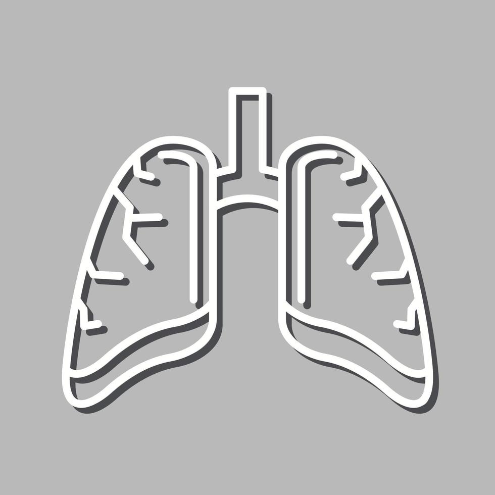 icono de vector de pulmones