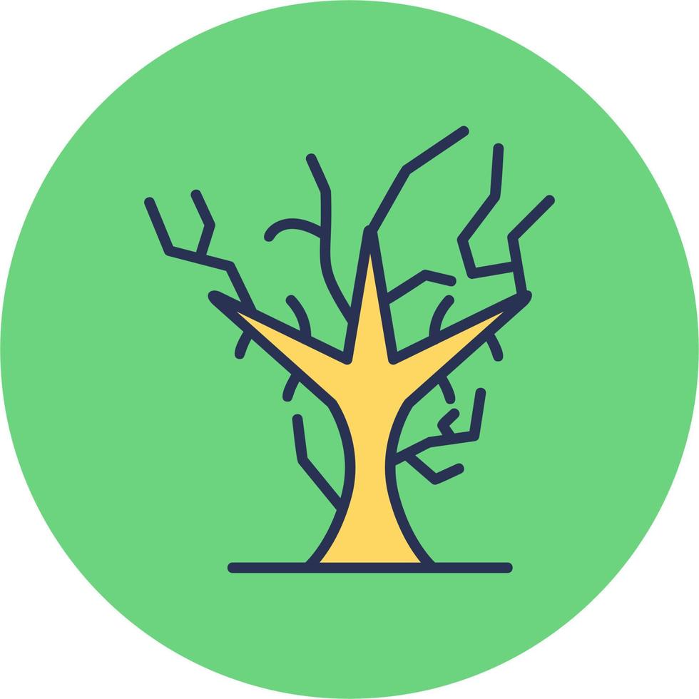 icono de vector de árbol seco