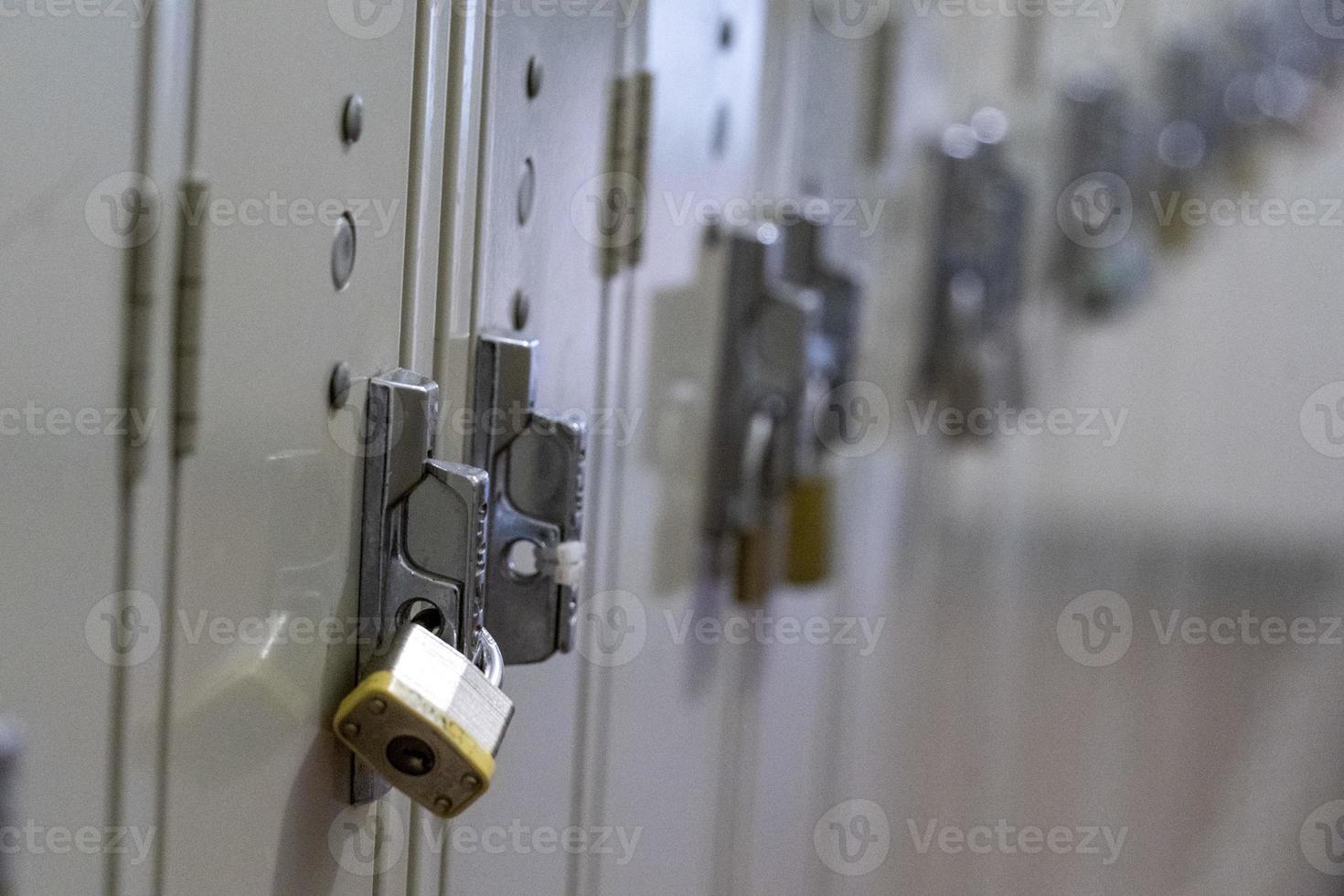 locked cabinets many of photo