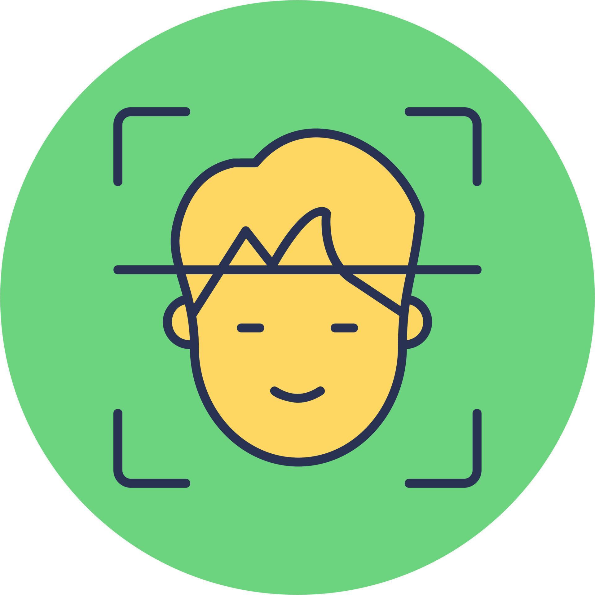 Face Recognition Vector Icon 20241528 Vector Art at Vecteezy