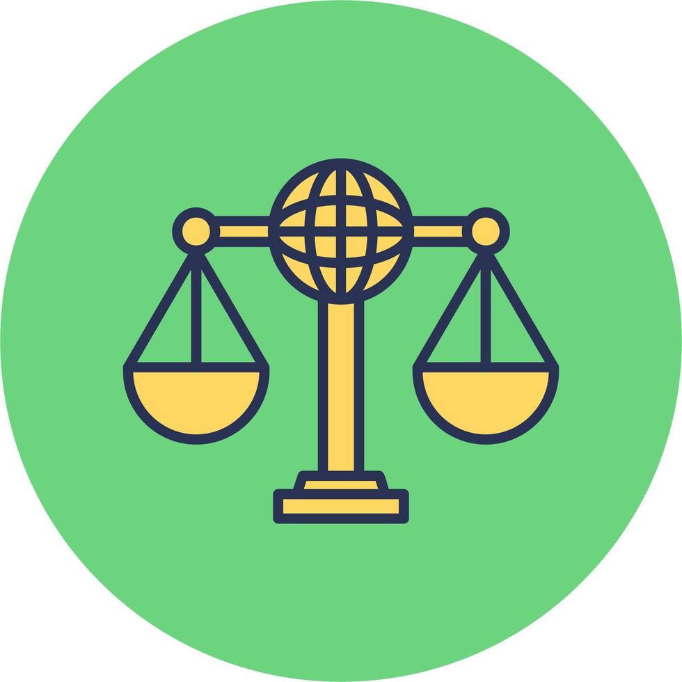icono de vector de derecho internacional
