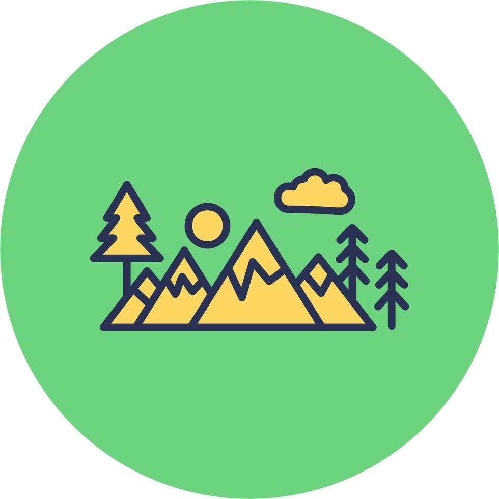 paisaje vector icono