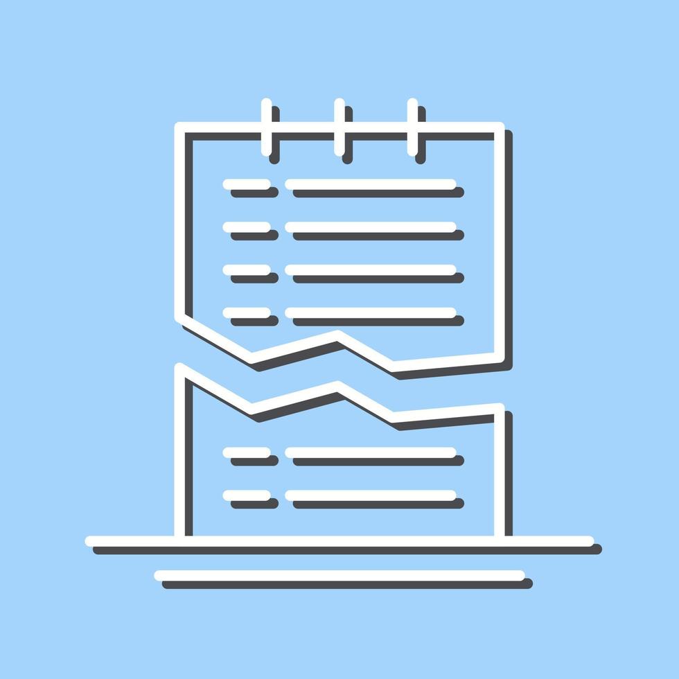 Corrupted List Vector Icon