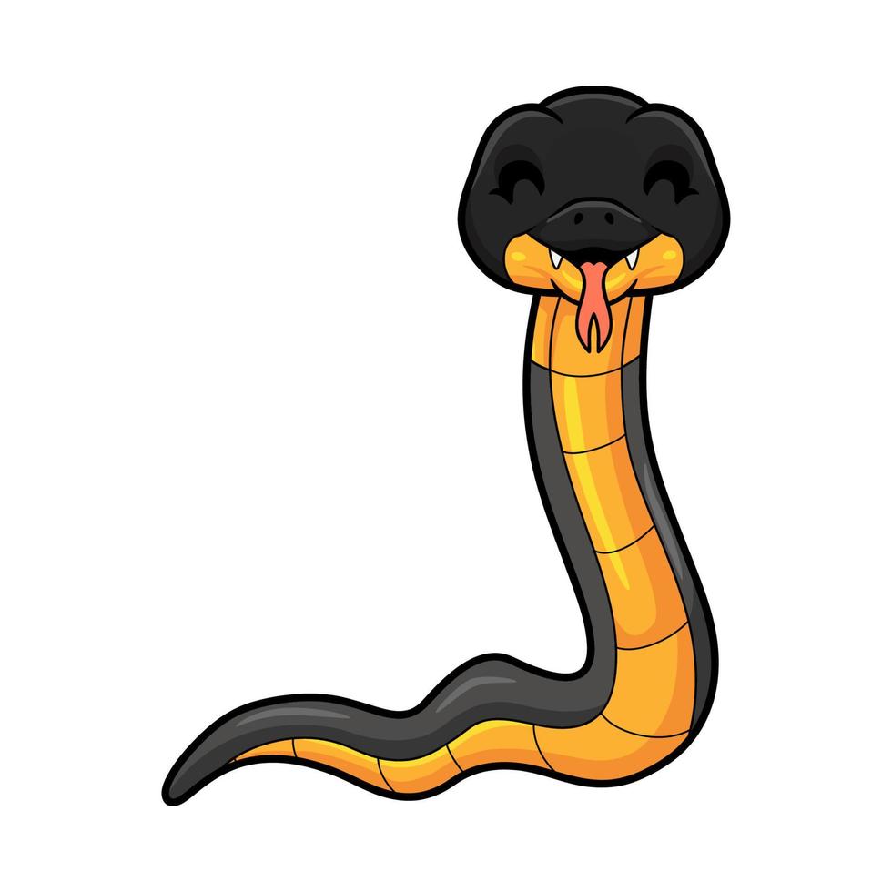 linda del Norte ringneck serpiente dibujos animados vector