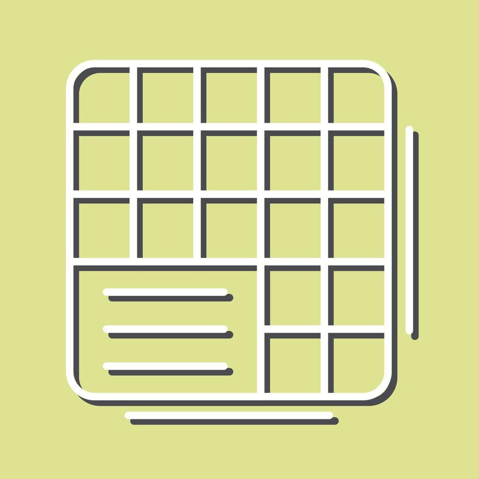 Table Data Vector Icon