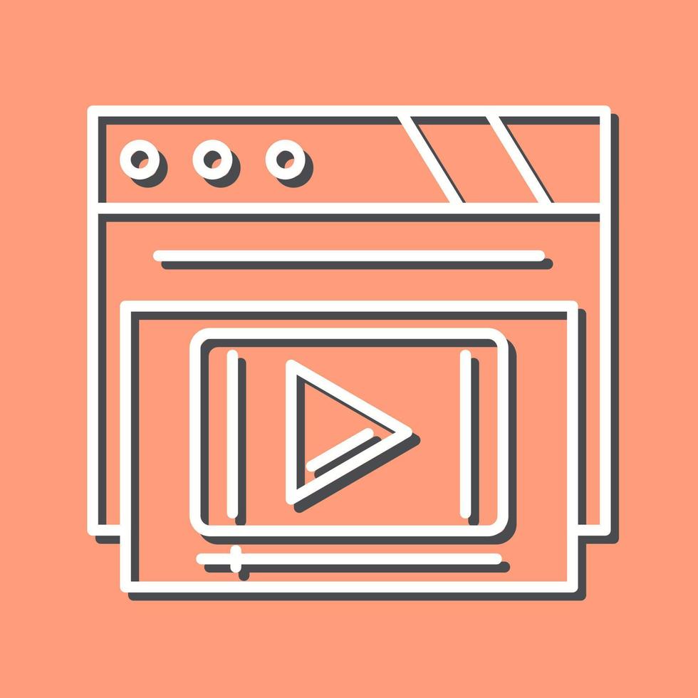 icono de vector de reproductor de video