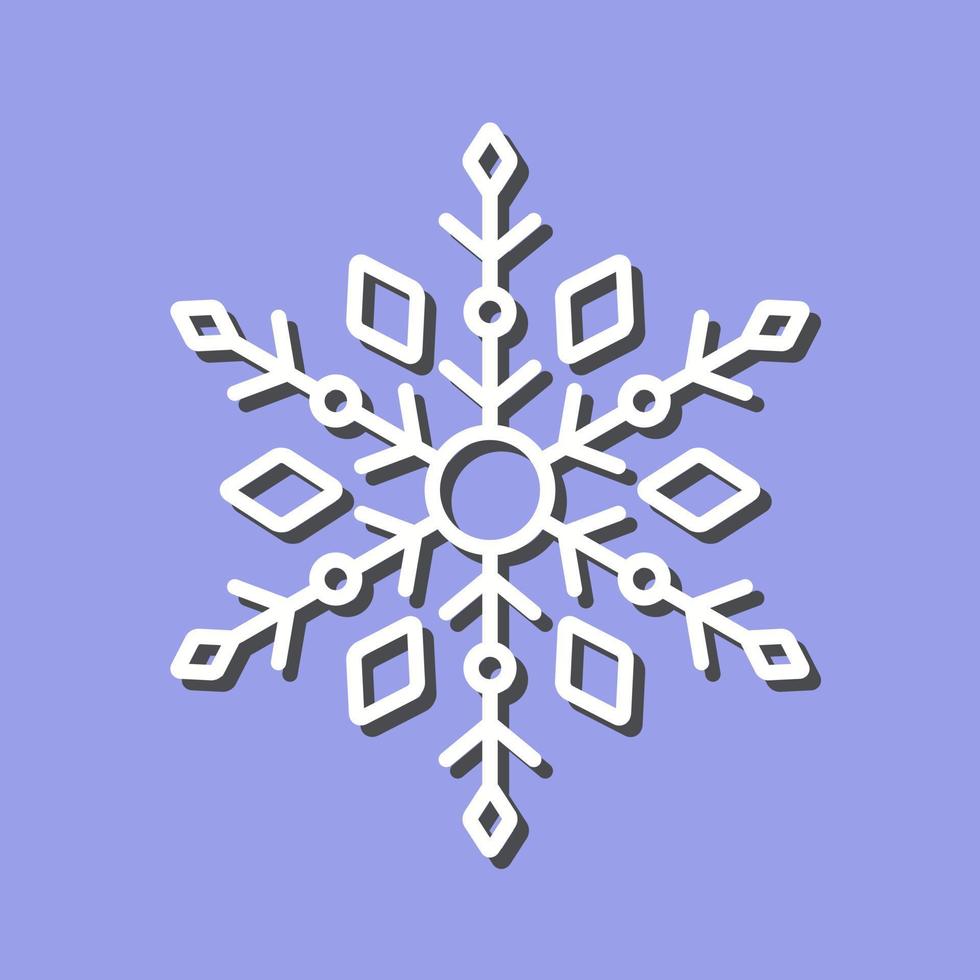 icono de vector de copo de nieve