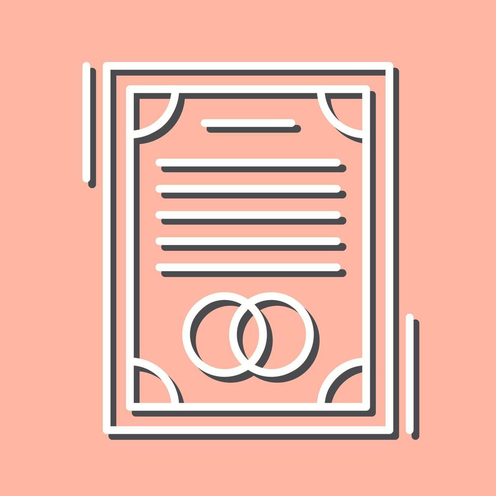 Wedding Contract Vector Icon