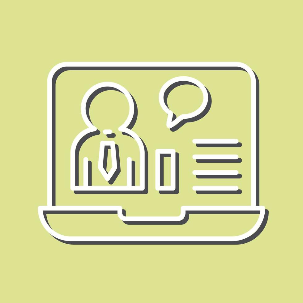 Online Job Interview Vector Icon