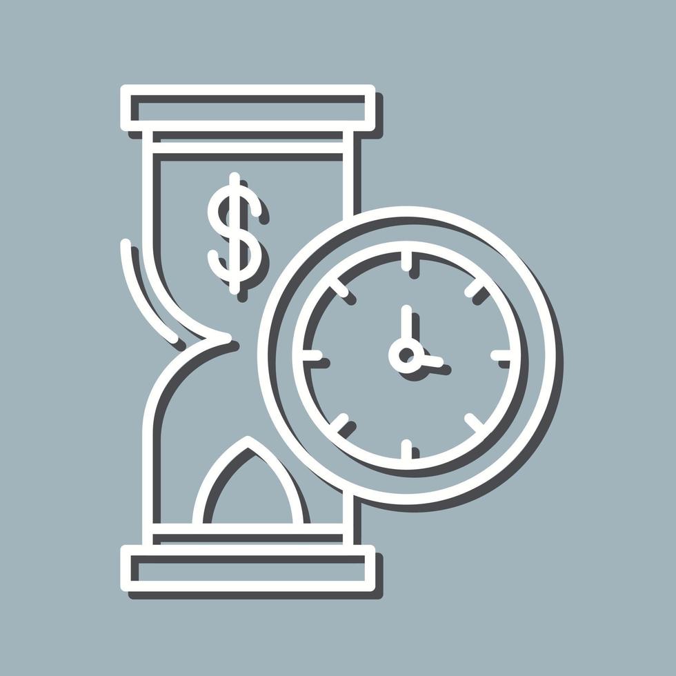 el tiempo es dinero vector icono