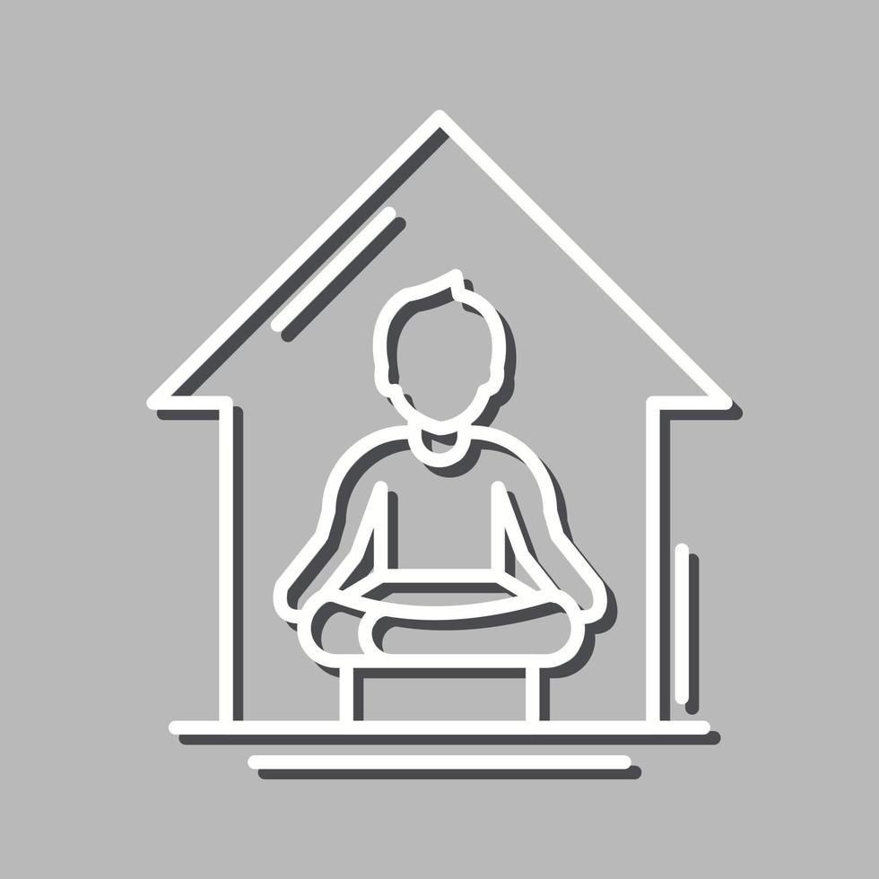 Yoga At home Vector Icon
