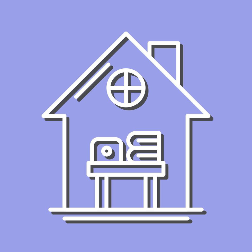 Home Work Place Vector Icon