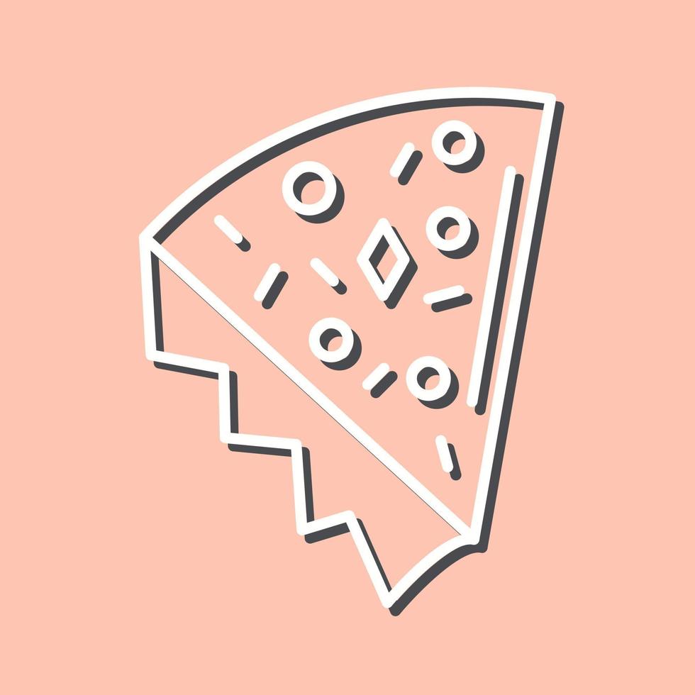 icono de vector de rebanada de pizza