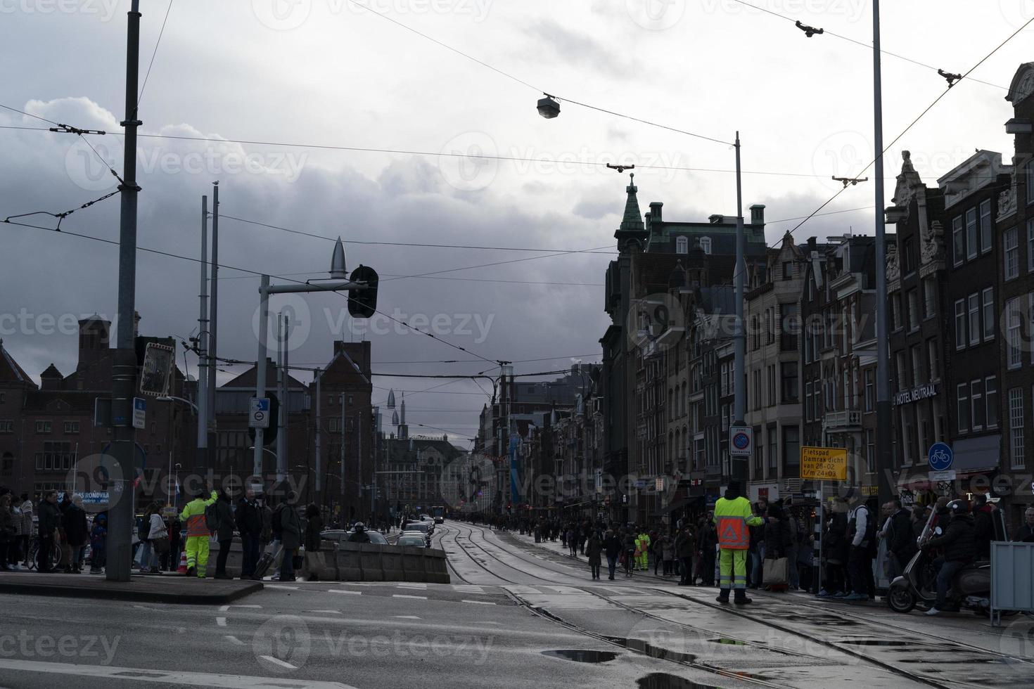 AMSTERDAM, NETHERLAND - FEBRUARY 25 2020 - Central station old town photo