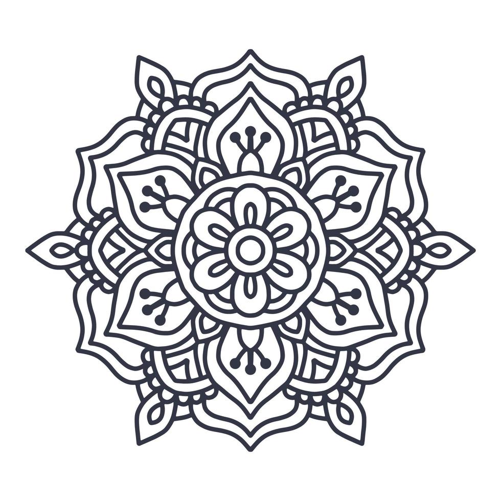 Laser cut Wedding indian Mandala template, vector