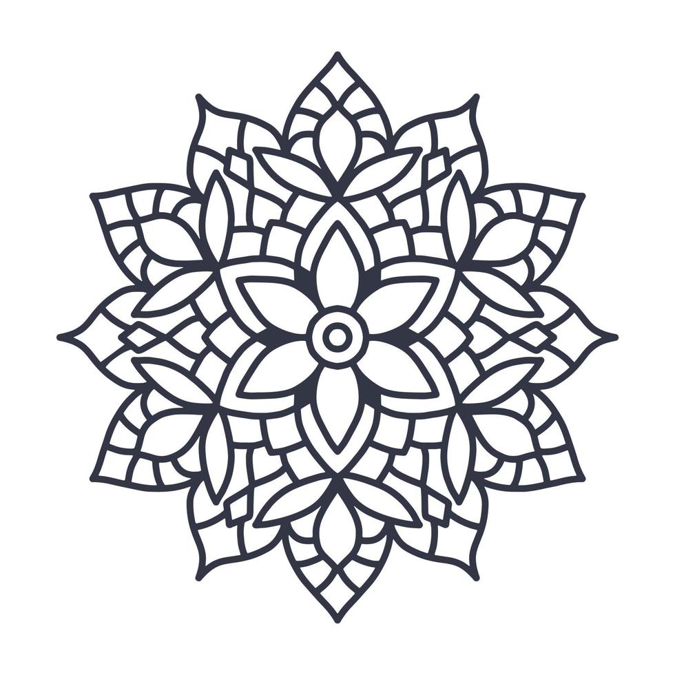 Laser cut Wedding indian Mandala template, vector