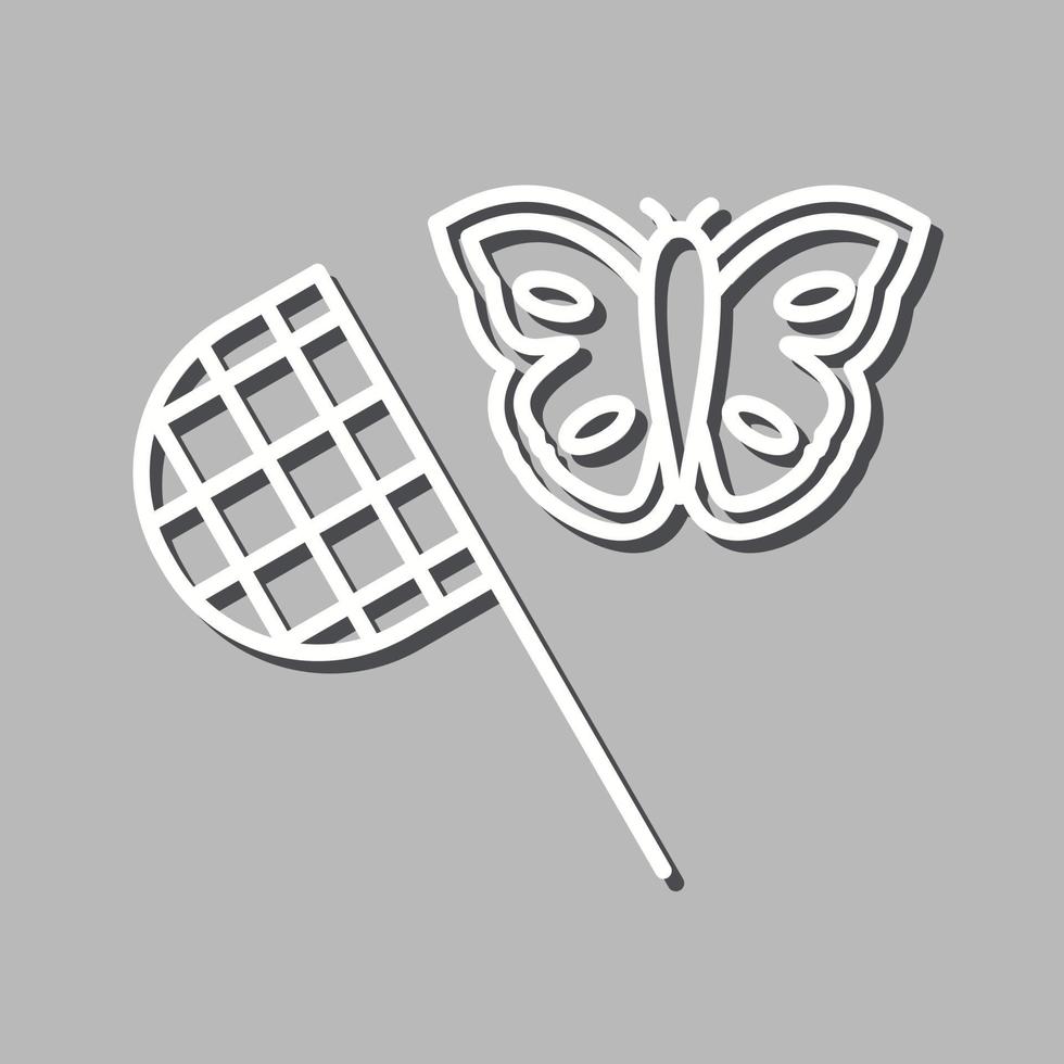 icono de vector de colector de mariposa