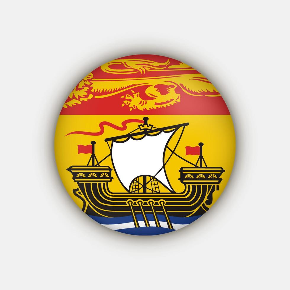 bandera de nuevo brunswick, provincia de canadá. ilustración vectorial vector