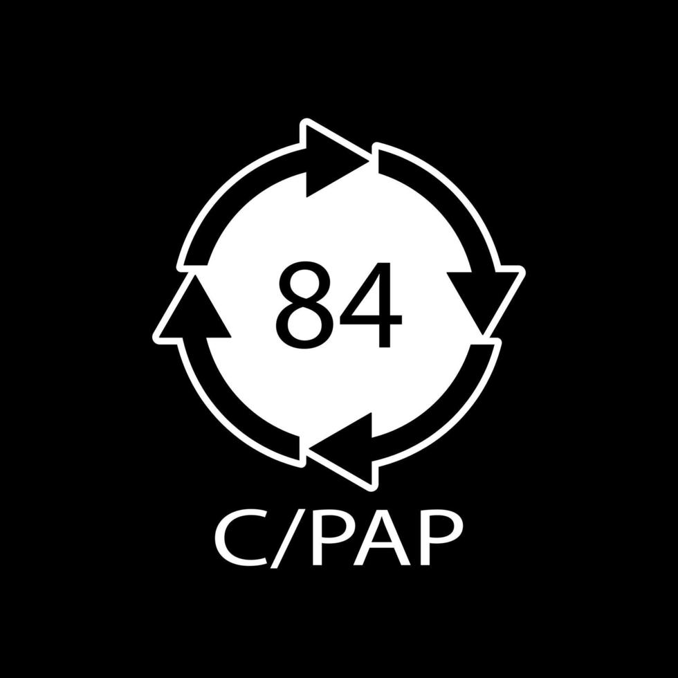 Composites recycling symbol 84 C PAP. Vector illustration