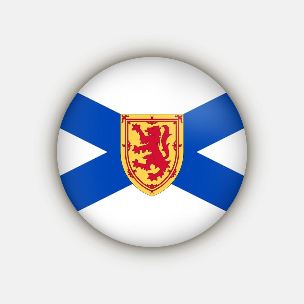 Nova Scotia flag, province of Canada. Vector illustration.