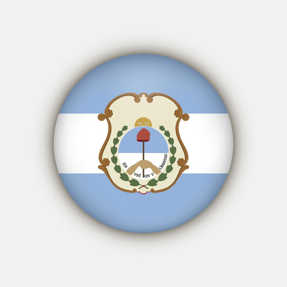 bandera de san juan provincias argentinas. ilustración vectorial vector