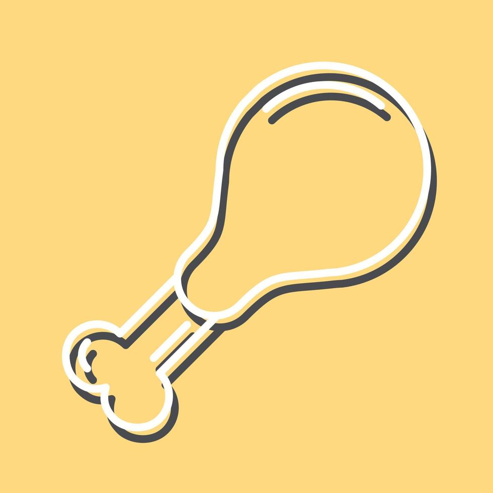 Chicken leg Vector Icon
