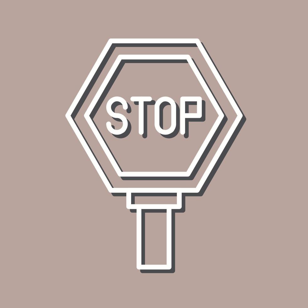 icono de vector de señal de stop