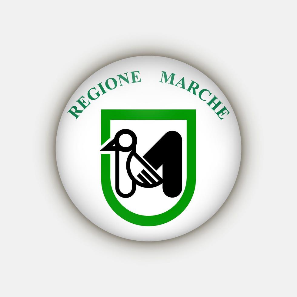 bandera de marcha región de italia. ilustración vectorial vector